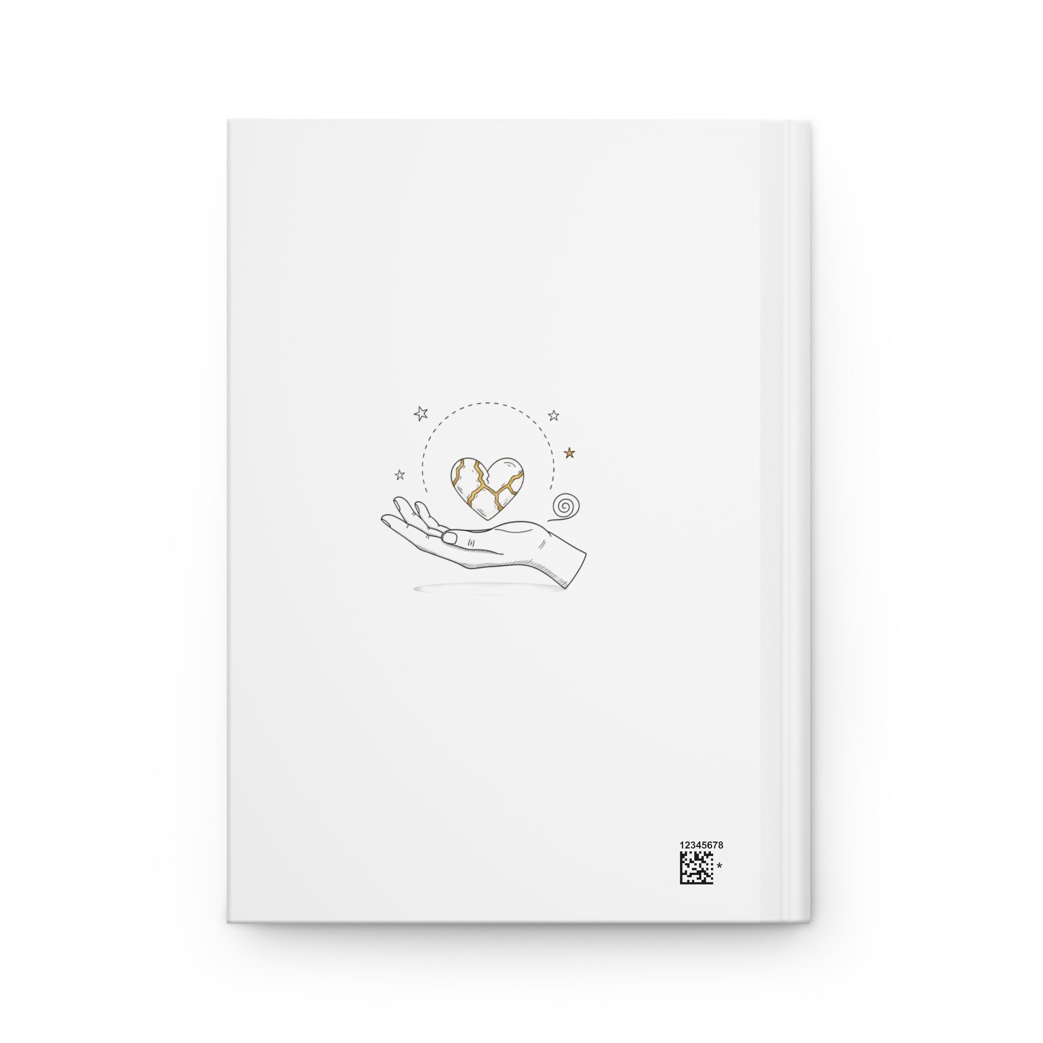 Progress Over Perfection Hardcover Journal — Kintsugi Broken Heart Design
