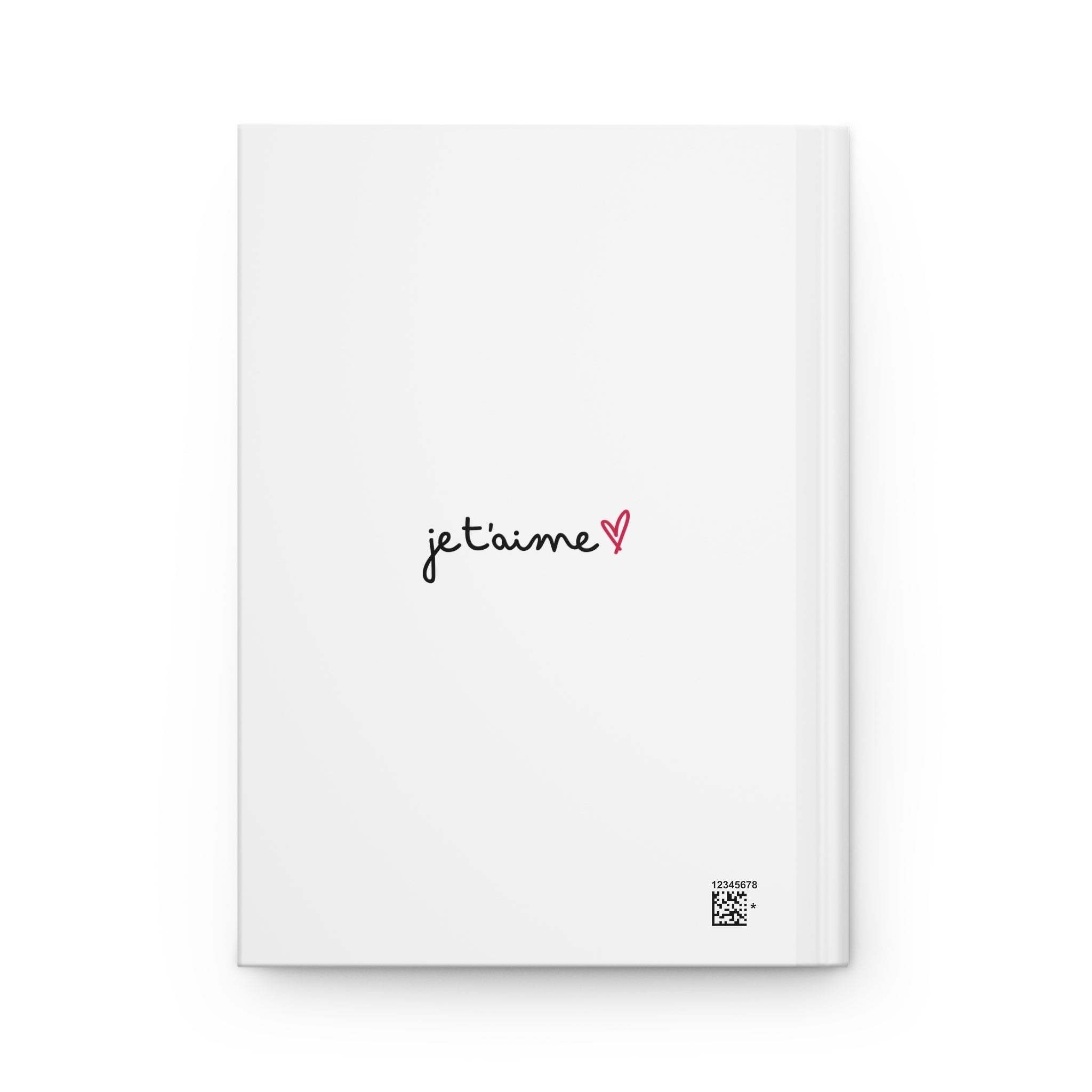 'Je t'aime' Hardcover Journal — Matte French Love Notebook