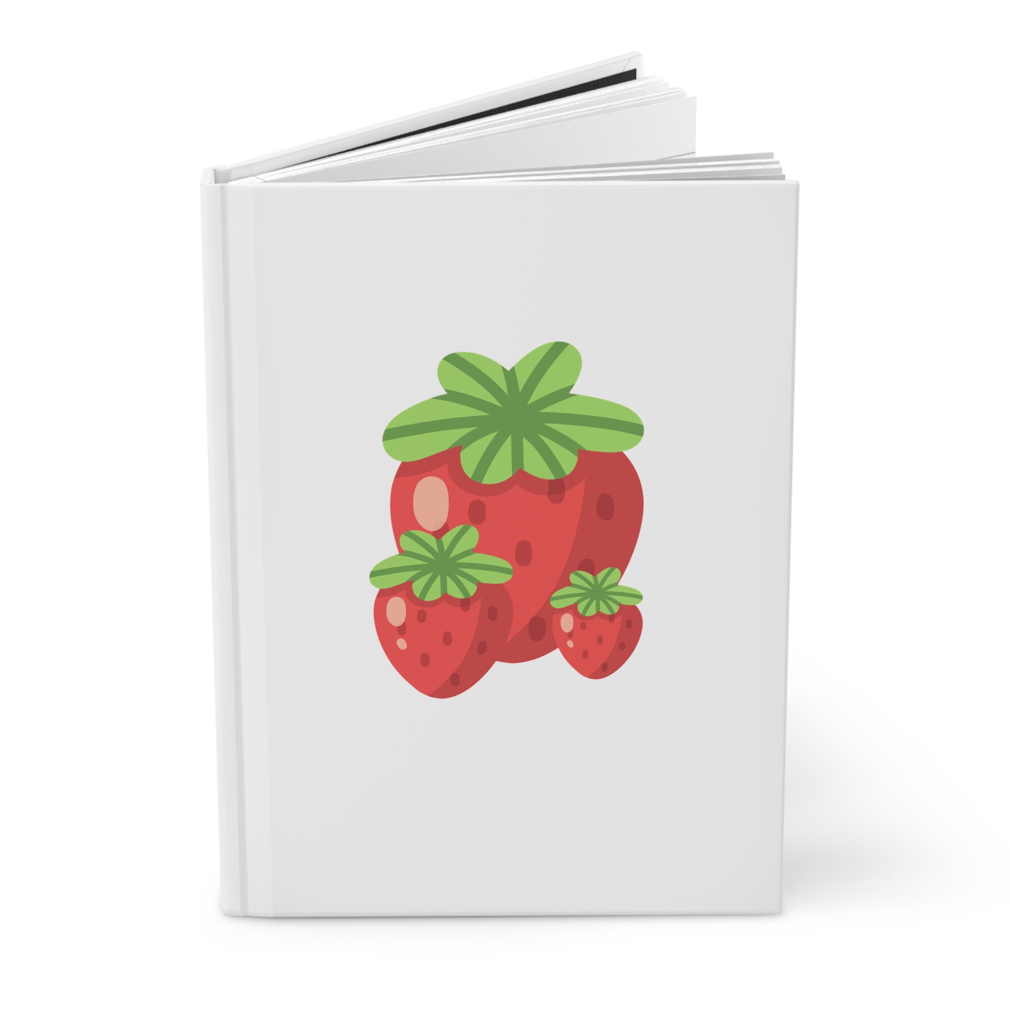 Strawberry Hardcover Journal — Matte Finish Notebook for Notes, Journaling & Gifts