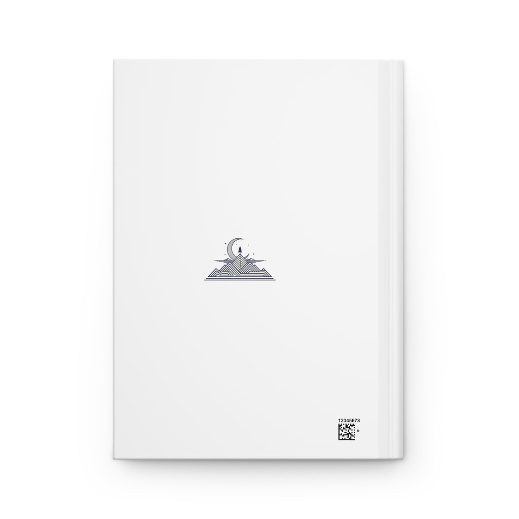 Pyramids & Moon Hardcover Journal — Matte Lunar Egypt Notebook