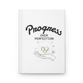 Progress Over Perfection Hardcover Journal — Kintsugi Broken Heart Design