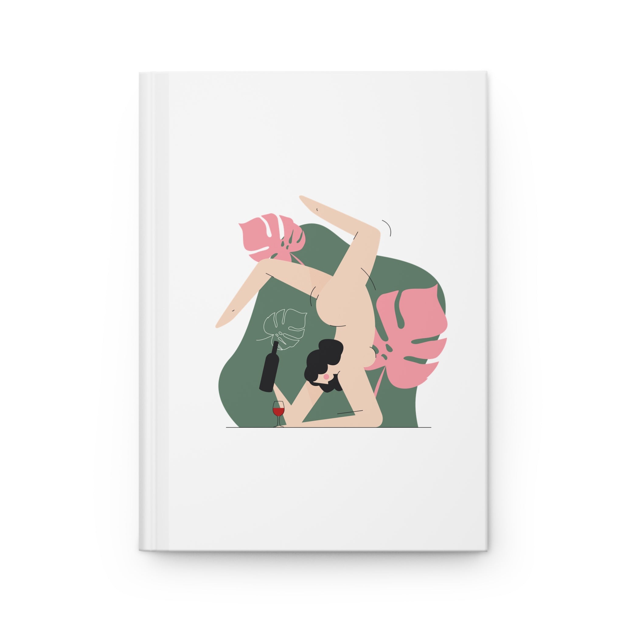 Naked Wine Yoga Hardcover Journal — Matte Finish