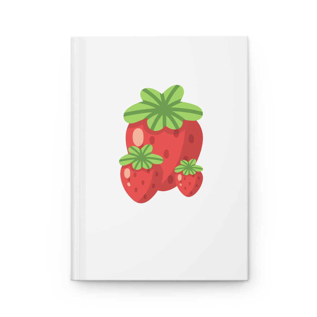 Strawberry Hardcover Journal — Matte Finish Notebook for Notes, Journaling & Gifts