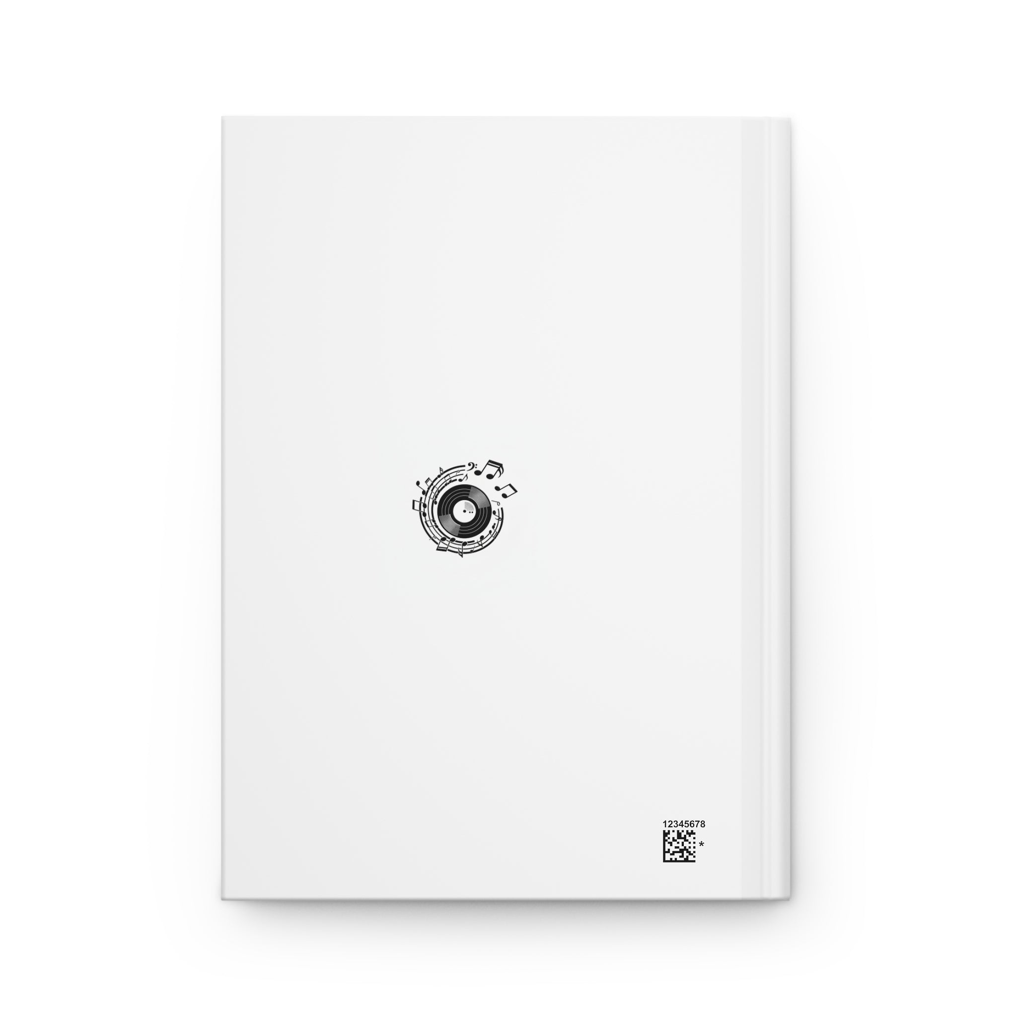 Music Lover Hardcover Journal — Vinyl Record & Musical Notes Notebook