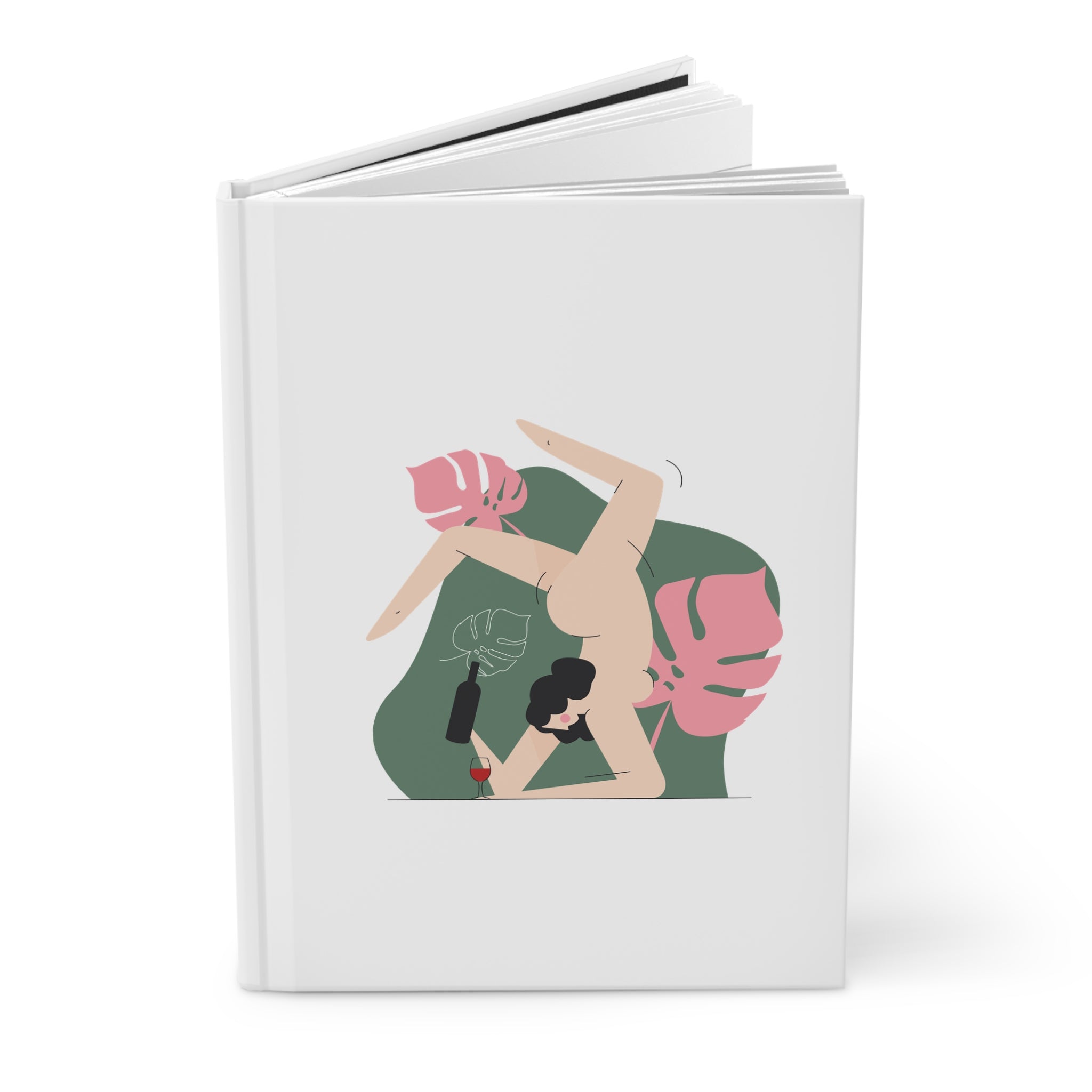 Naked Wine Yoga Hardcover Journal — Matte Finish